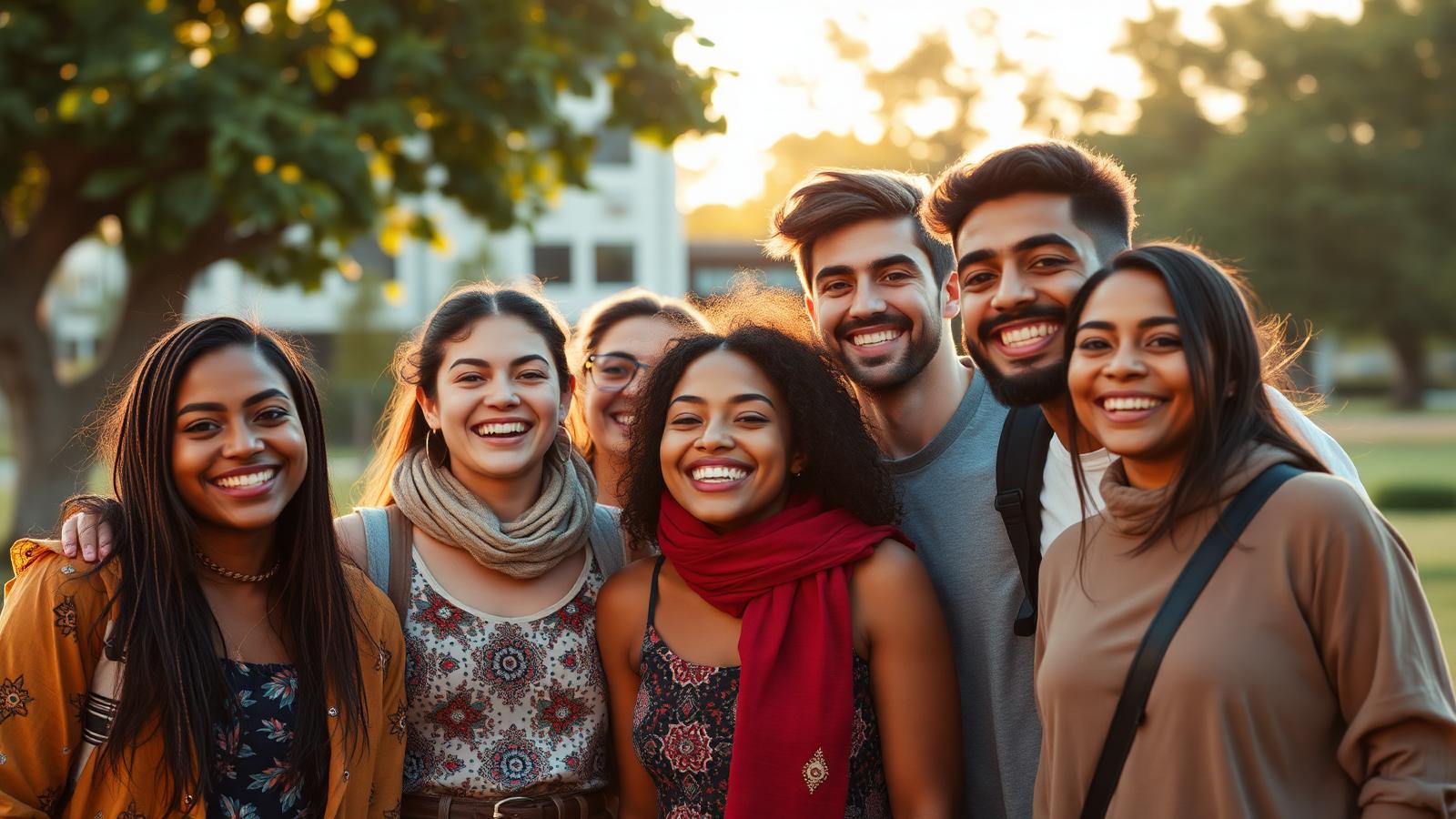 Friends from around the world together